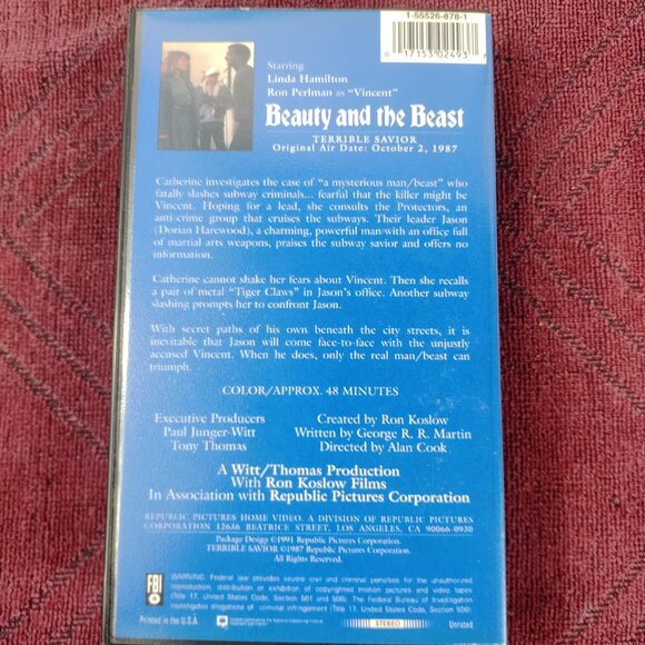 Beauty and the Beast - Terrible Savior - 10/2/1987 - VHS Tape - Used - Picture 2 of 3